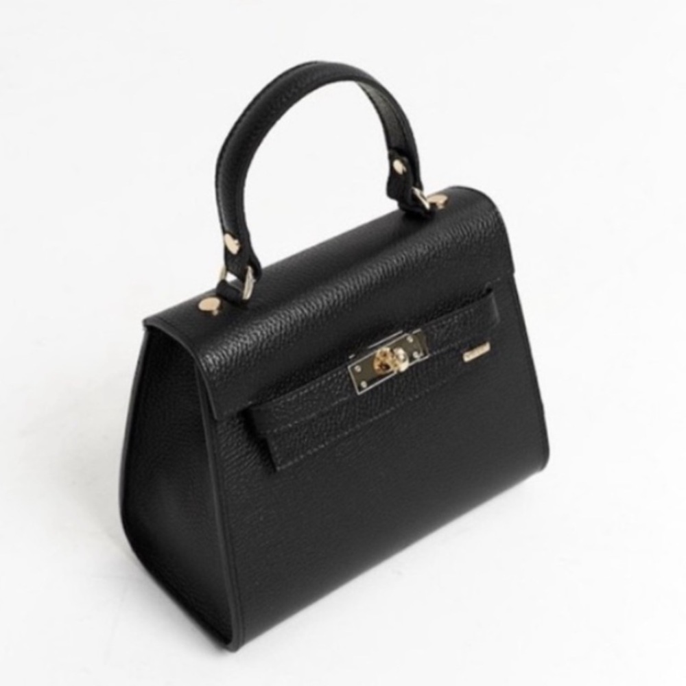 Top Handle Mini Black Bag with adjustable Crossbody